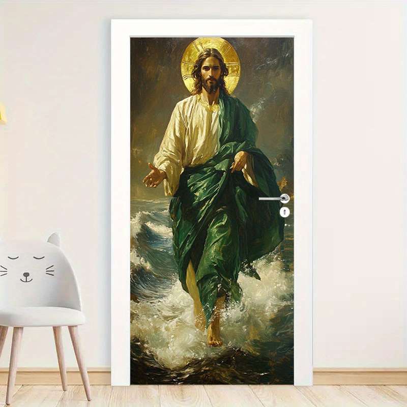 1pc 95.0x214.88cm Jesus Christian Themed Stickers