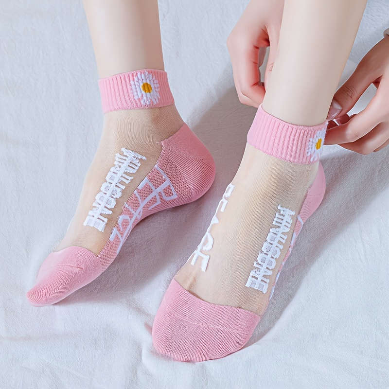 5 Pairs Of Random Colors One Size High Elastic Socks