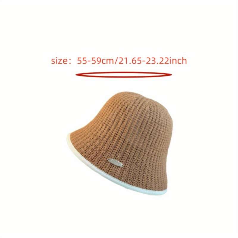 1pc New Japanese Style Men's and Women's Spring Summer Simple Color-Blocking Edge Trim Bucket Hat C