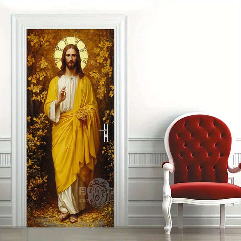 1pc 95.0x214.88cm Jesus Christian Themed Stickers