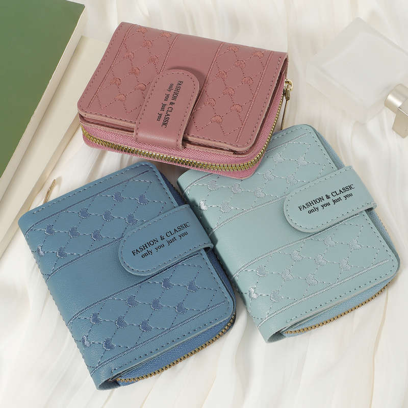 1pc Fashionable Women'S Short Wallets High-Quality Credit Card Storage Bags Multi-Slot Design wi
