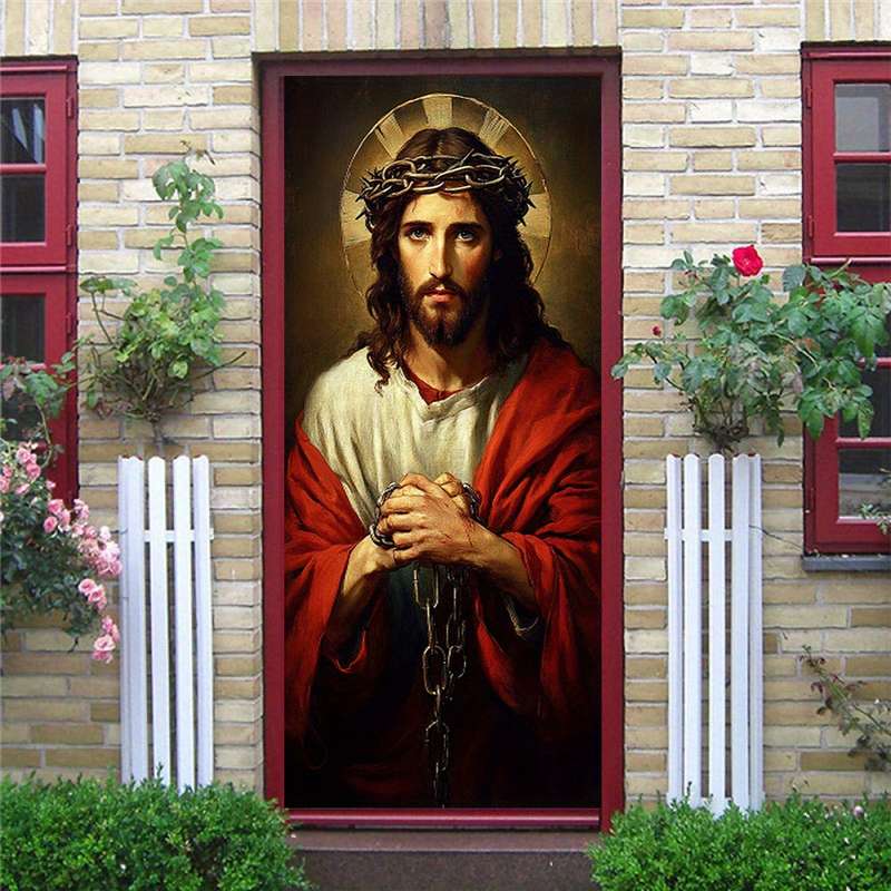 1pc 95.0x214.88cm Jesus Christian Themed Stickers