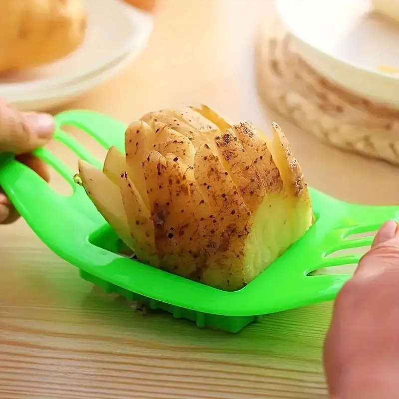 1pc Multipurpose Kitchen Slicer Manual PVC Fruit Vegetable Dicer Handheld Potato Cutter