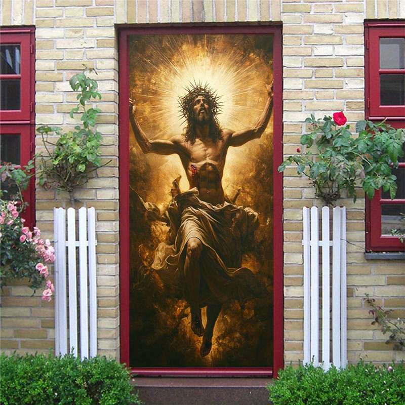 1pc 95.0x214.88cm Jesus Christian Themed Stickers