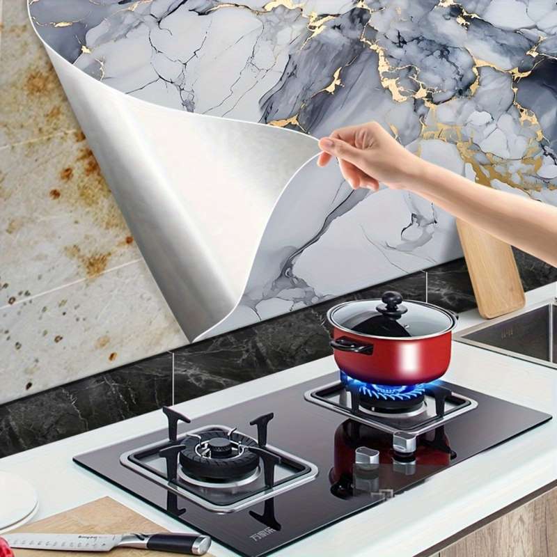 1PC Wall StickersGray Blue Golden60cmX100cm