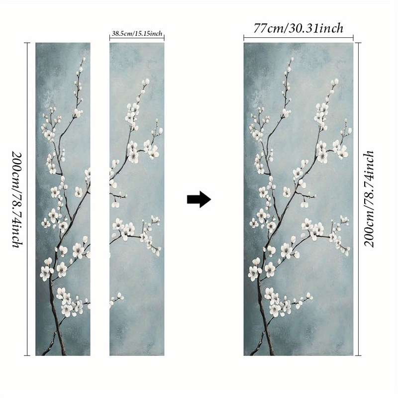 1Pc 76.96x199.9cm Door Window Sticker