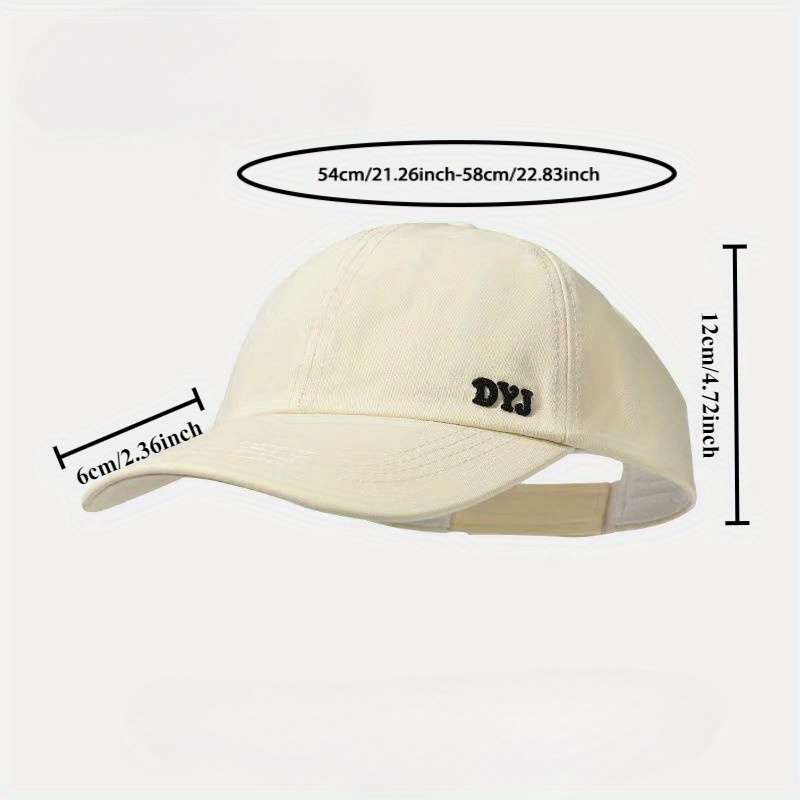 1pc Women's casual and versatile baseball cap with open top letter embroidery on the front of the