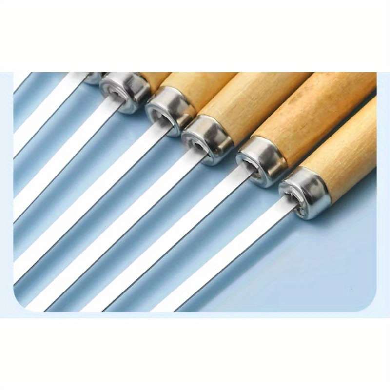 25pcs of stainless steel wood handle barbecue sticks 3.96 meter is very suitable