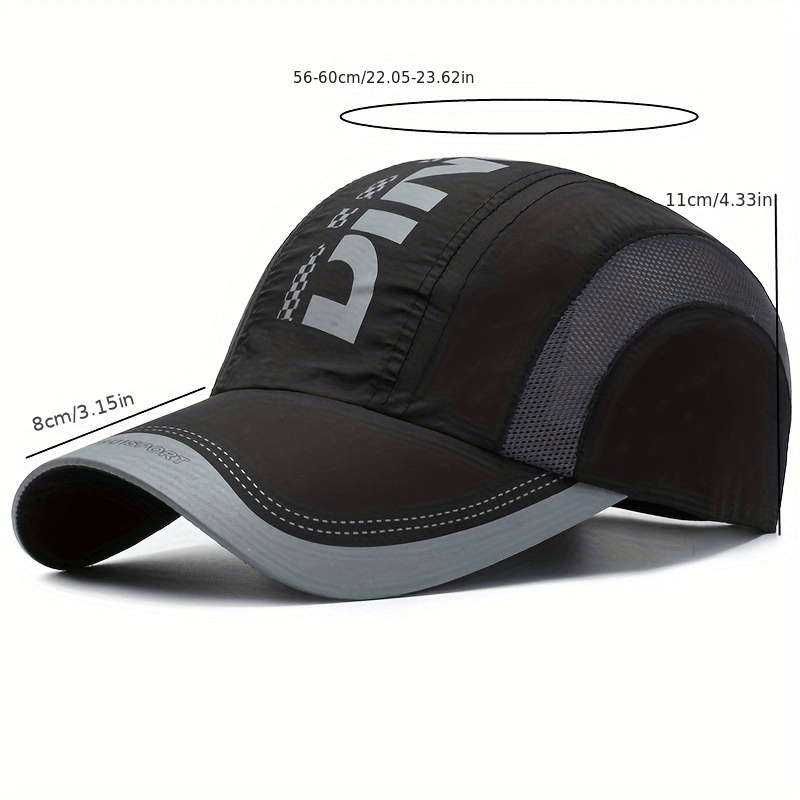 1pc Quick-Dry Summer Cap Stylish Mesh Back for Outdoor Sports Breathable Lightweight Adjustab
