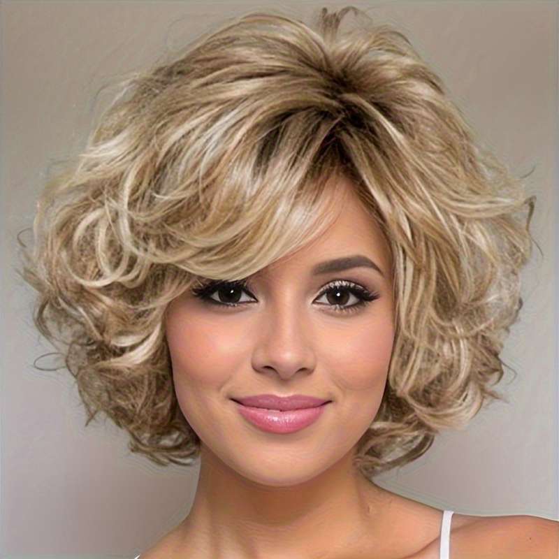 1Pc Golden 30.48cm Fashion Design Wig