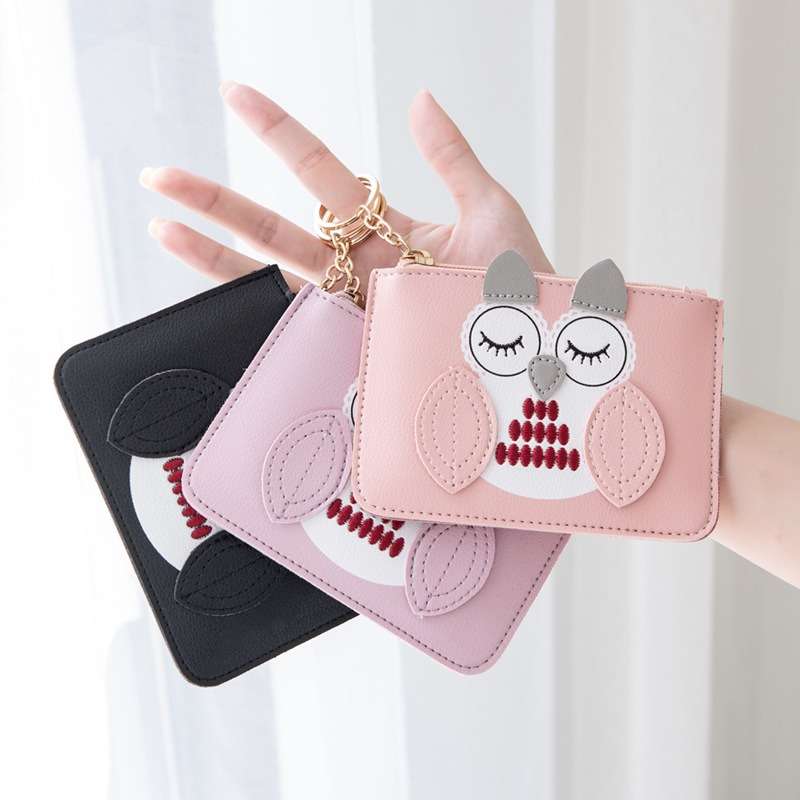 1pc Women's Mini Coin Purse Simple and Cute Thin Large Capacity Zipper Coin Key Bag Multifunctional