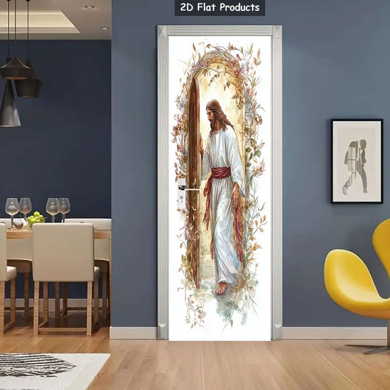 1pc 95.0x214.88cm Jesus Christian Themed Stickers