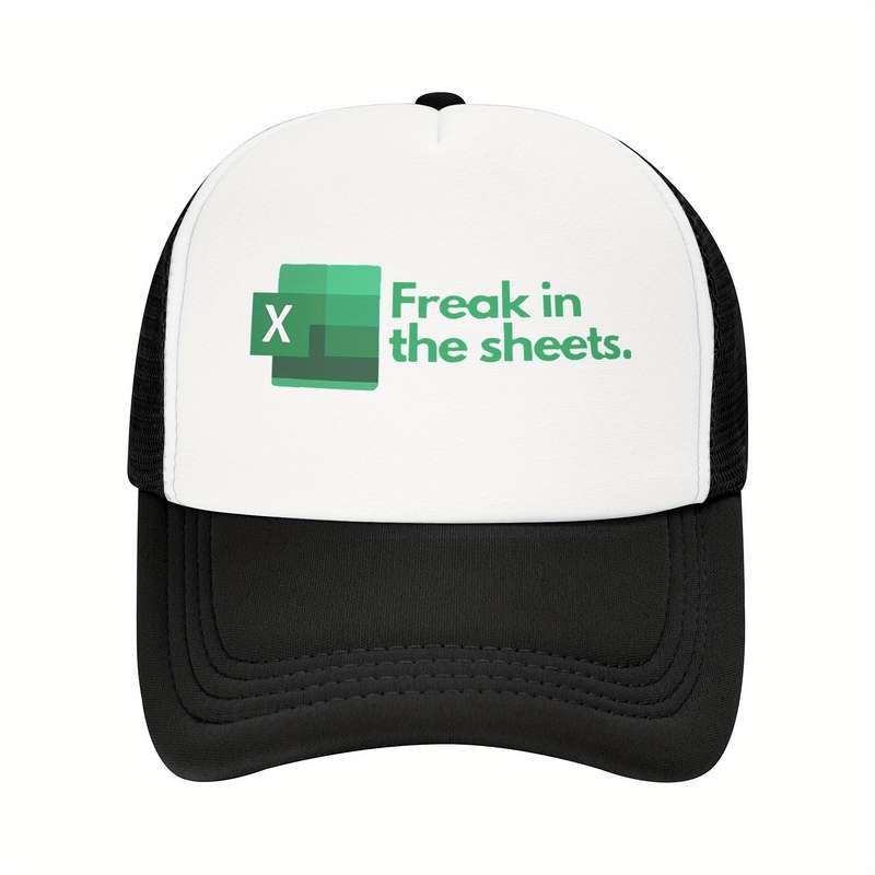 1pc Freak In The Sheets Humorous Baseball Cap Lightweight Breathable Mesh Trucker Hat Adjusta