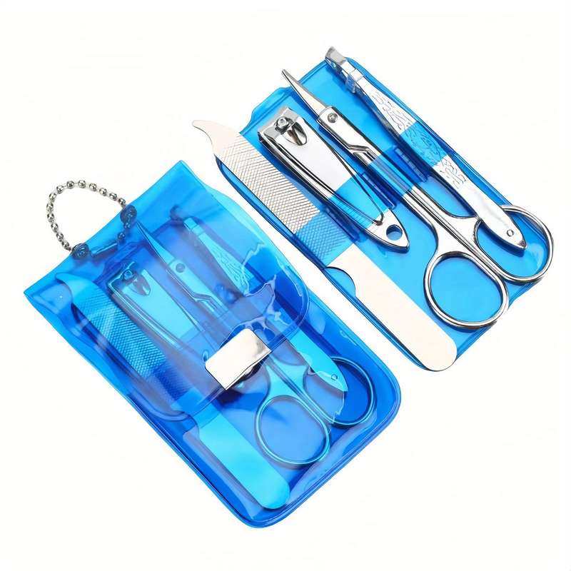 4pcs Stainless Steel Nail Care Kit Professional Manicure  Pedicure Tools Set with Patterned