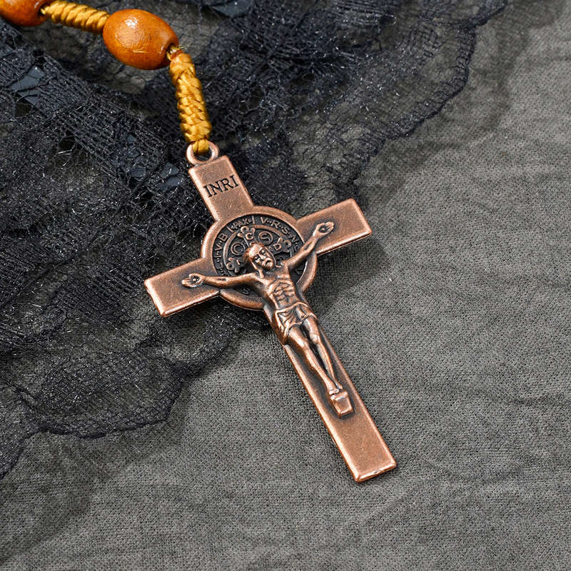 1 Piece Dark Coffee Color Jesus Theme Pendant
