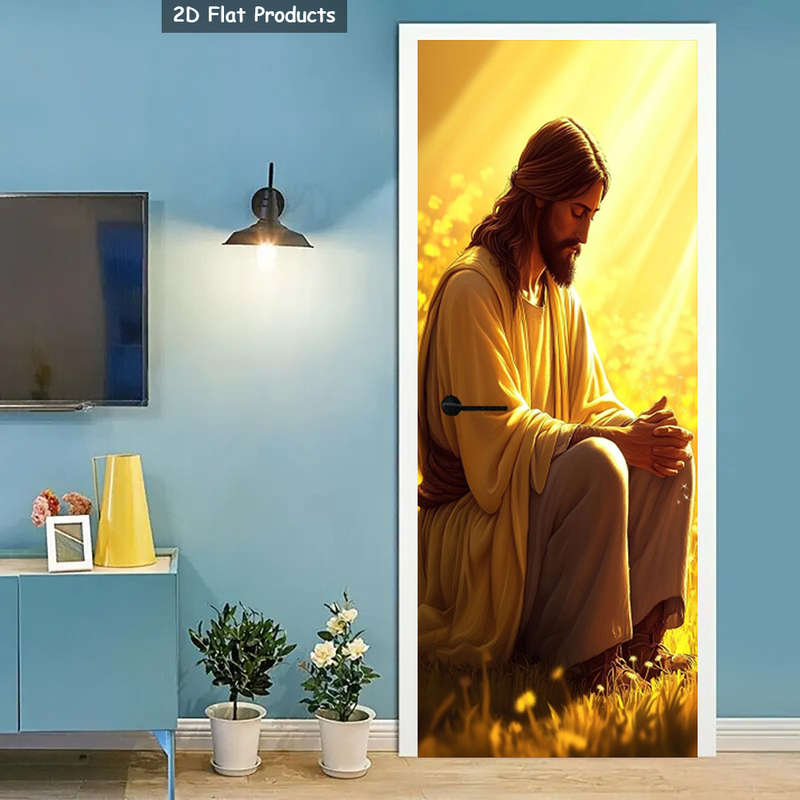 1pc 95.0x214.88cm Jesus Christian Themed Stickers
