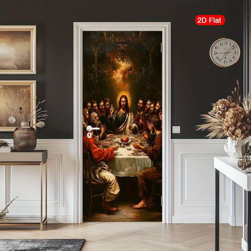 1pc 30.3x78.7 inches   77x200 cm   Jesus Christian Themed Stickers