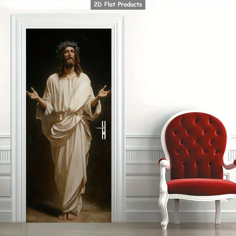 1pc 95.0x214.88cm Jesus Christian Themed Stickers