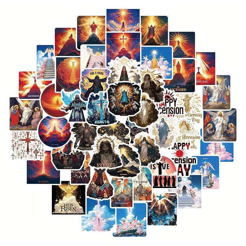 55pcs Jesus Christian Themed Stickers