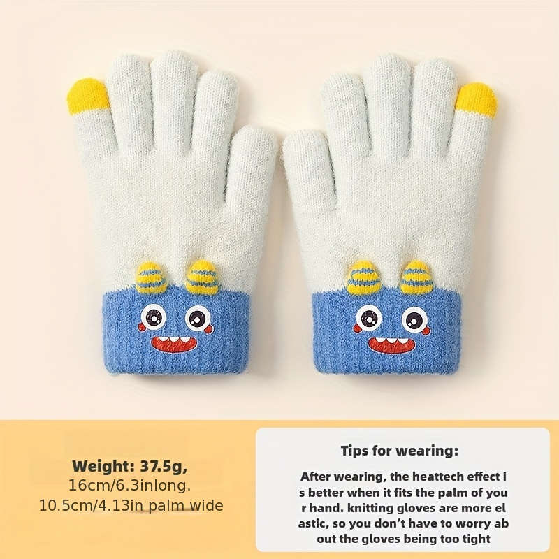 1 Pair Yellow Warm Gloves