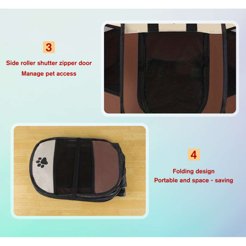 1pc Coffee color size Dimensions: 114 x 114 x 58 cmPet Cage