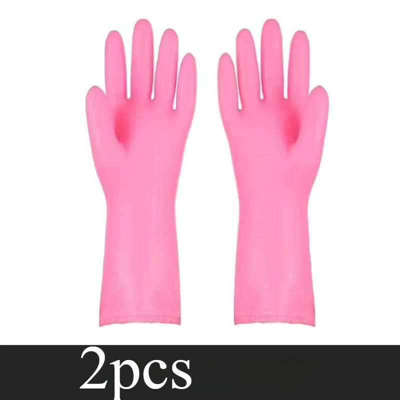 1 Pair Pink Household Cleaning Gloves