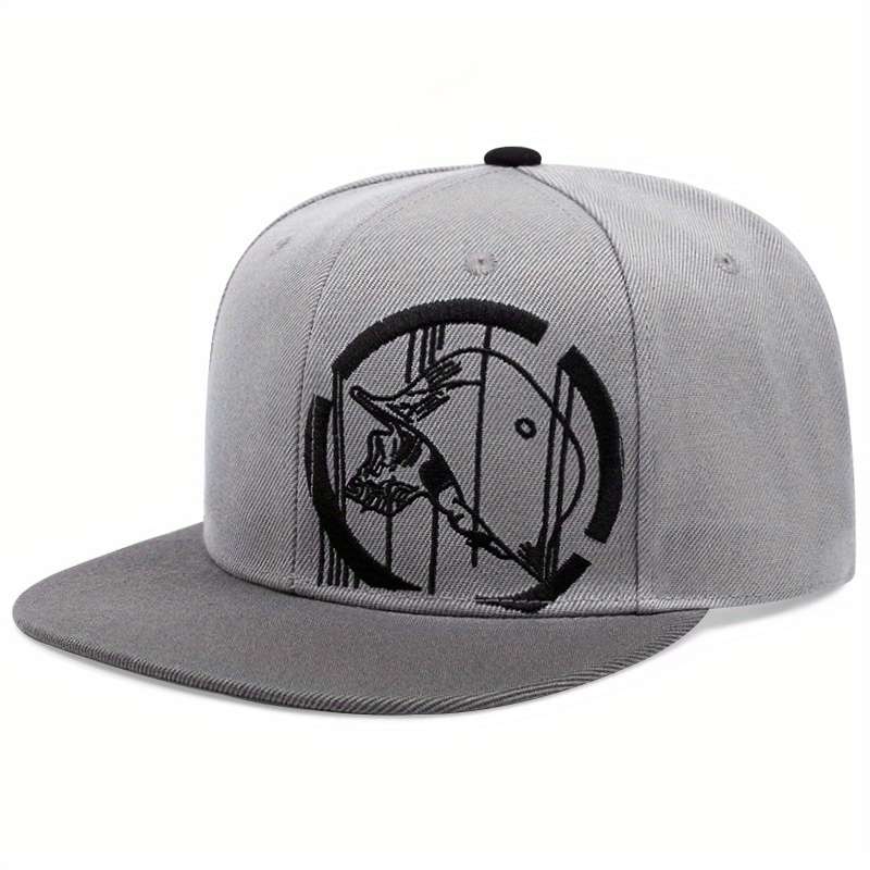 1pc Gothic Baseball Cap Adjustable Snapback Breathable Unisex Outdoor Sports Hat with Red Whi