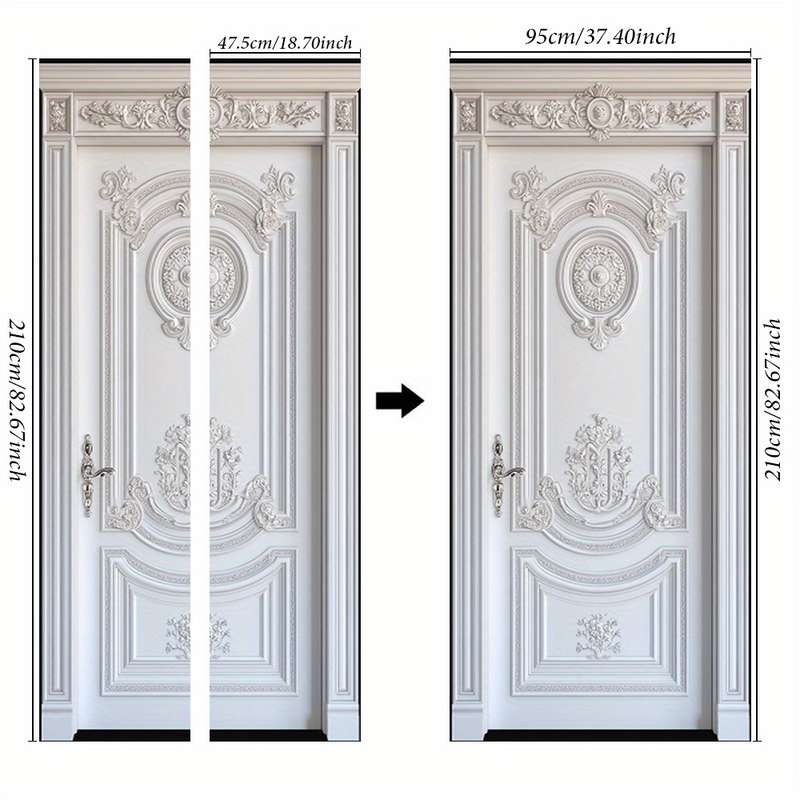 1Pc 76.96x199.9cm Door Window Sticker