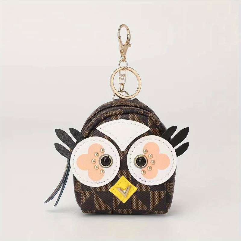 1pc Owl-Shaped Coin Purse Wireless Earphone Case Key Pouch Storage Bag