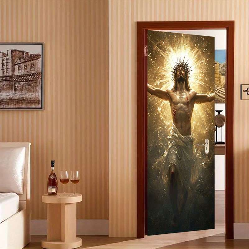 1pc 95.0x214.88cm Jesus Christian Themed Stickers