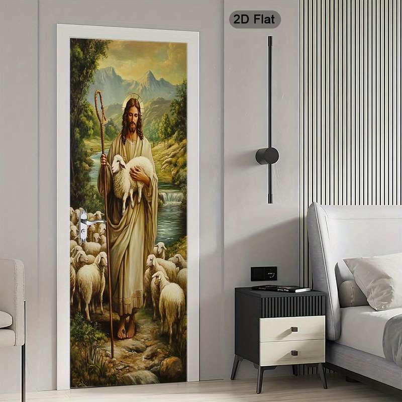 1pc 30.3x78.7 inches   77x200 cm   Jesus Christian Themed Stickers