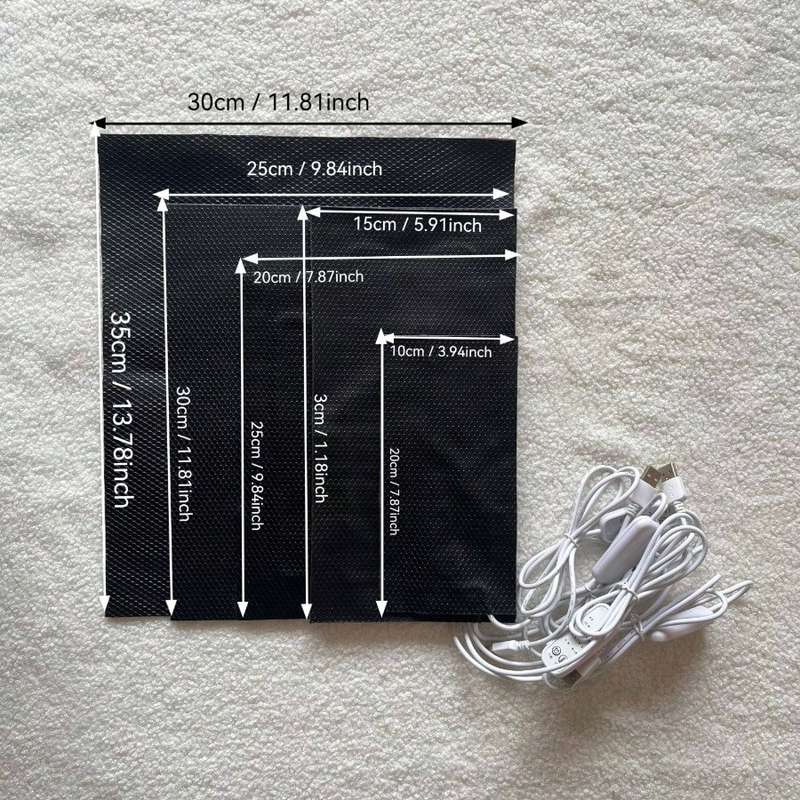 1PC Pet Mat Black Size 10x20cm