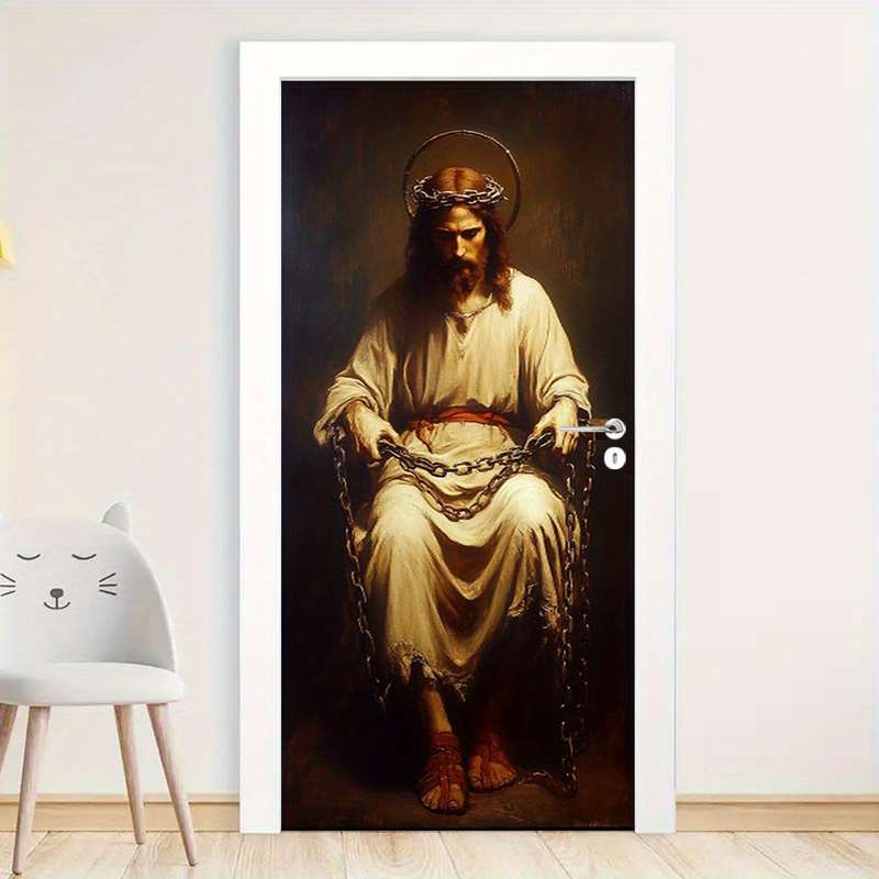 1pc 95.0x214.88cm Jesus Christian Themed Stickers