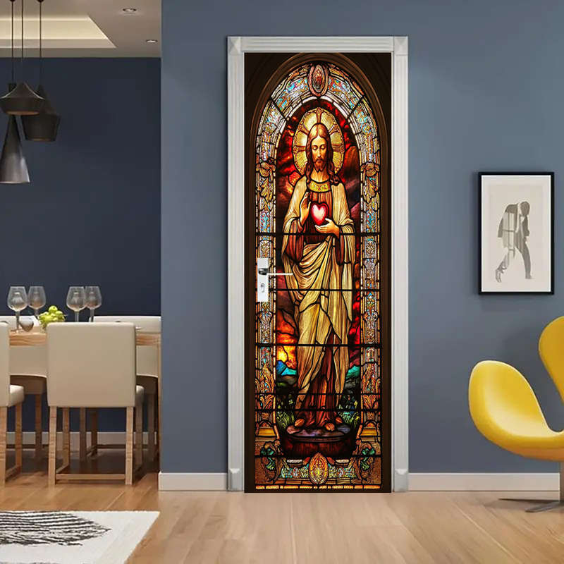 1pc 95.0x214.88cm Jesus Christian Themed Stickers