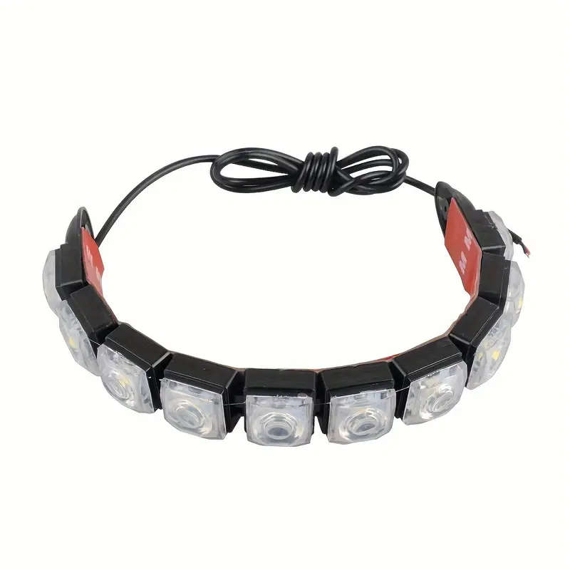 2pcs Flexible 10LED Snake Car White Lights for Vehicles Hardwired