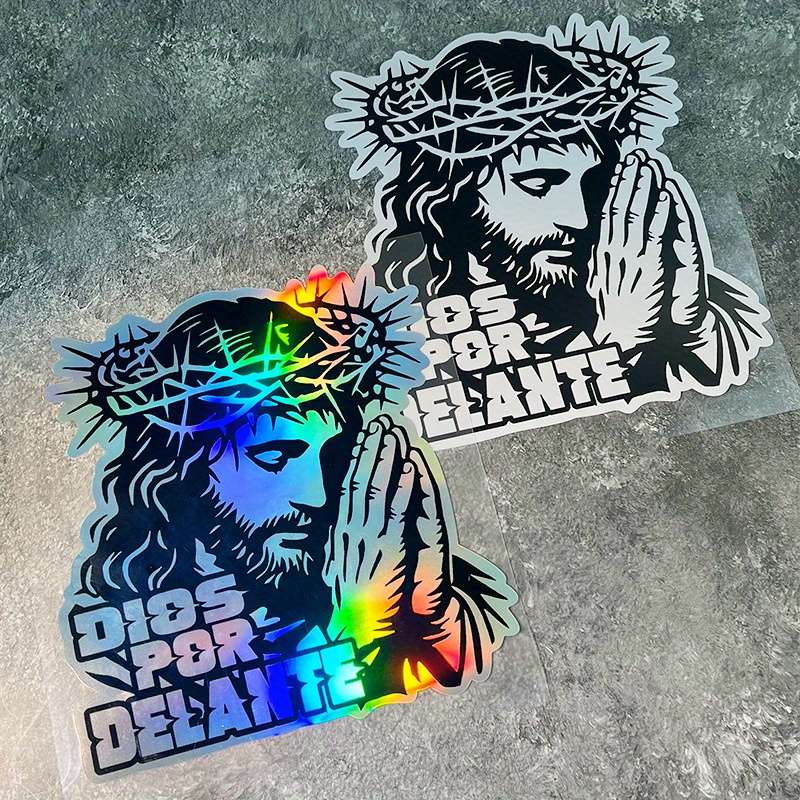2PCS  Jesus Christian Themed Stickers