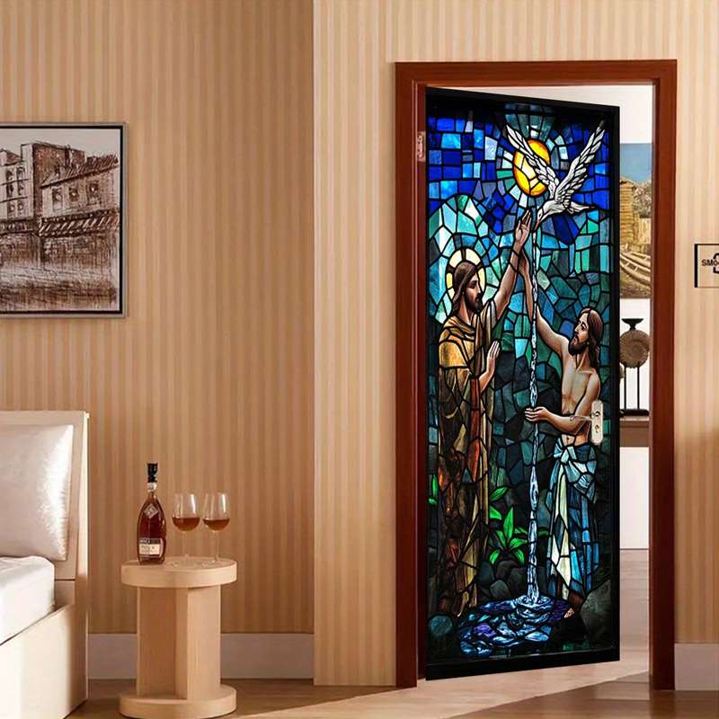 1pc 95.0x214.88cm Jesus Christian Themed Stickers
