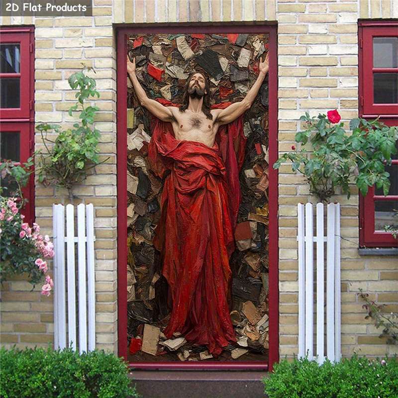 1pc 95.0x214.88cm Jesus Christian Themed Stickers