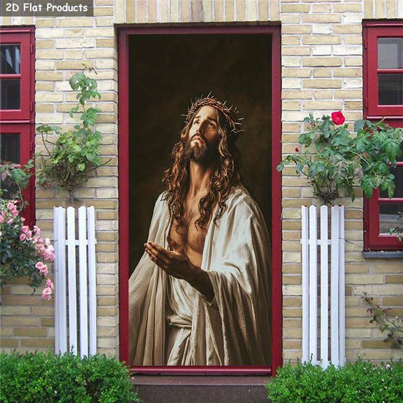 1pc 95.0x214.88cm Jesus Christian Themed Stickers