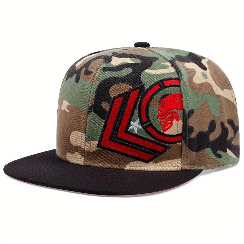 1pc Gothic Baseball Cap Adjustable Snapback Breathable Unisex Outdoor Sports Hat with Red Whi