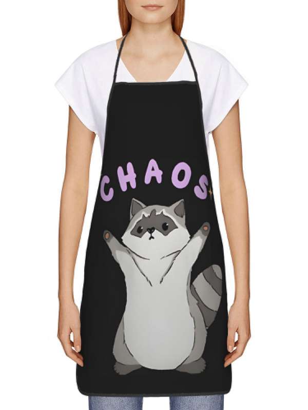 1pc Raccoon Chaos Creative Sdesign Kitchen Apron