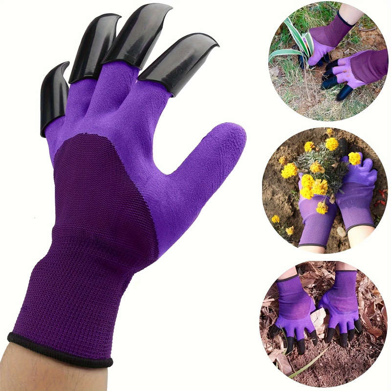 1 Pair Purple Multi Purpose Work Gloves