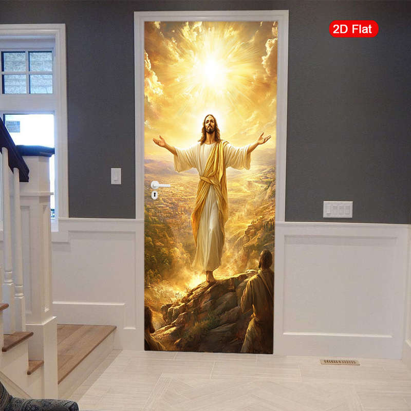 1pc 30.3x78.7 inches   77x200 cm   Jesus Christian Themed Stickers