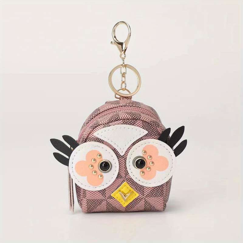 1pc Owl-Shaped Coin Purse Wireless Earphone Case Key Pouch Storage Bag