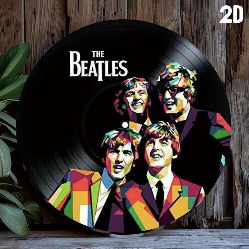 1pc  19.81x19.81cm Round Aluminum Wall Art 2D Flat Print Durable Metal Signs Unique Design E