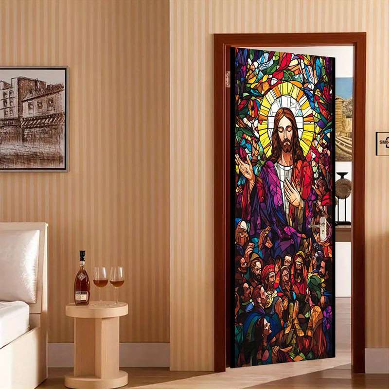1pc 95.0x214.88cm Jesus Christian Themed Stickers