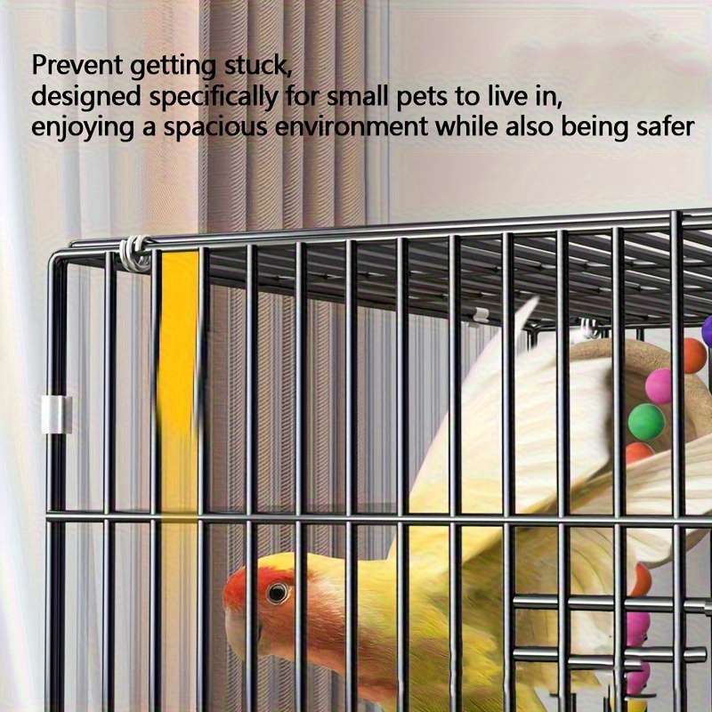 1pc Single-layer standard cage (transparent and high-heightened horizontal wire) Pet Cage