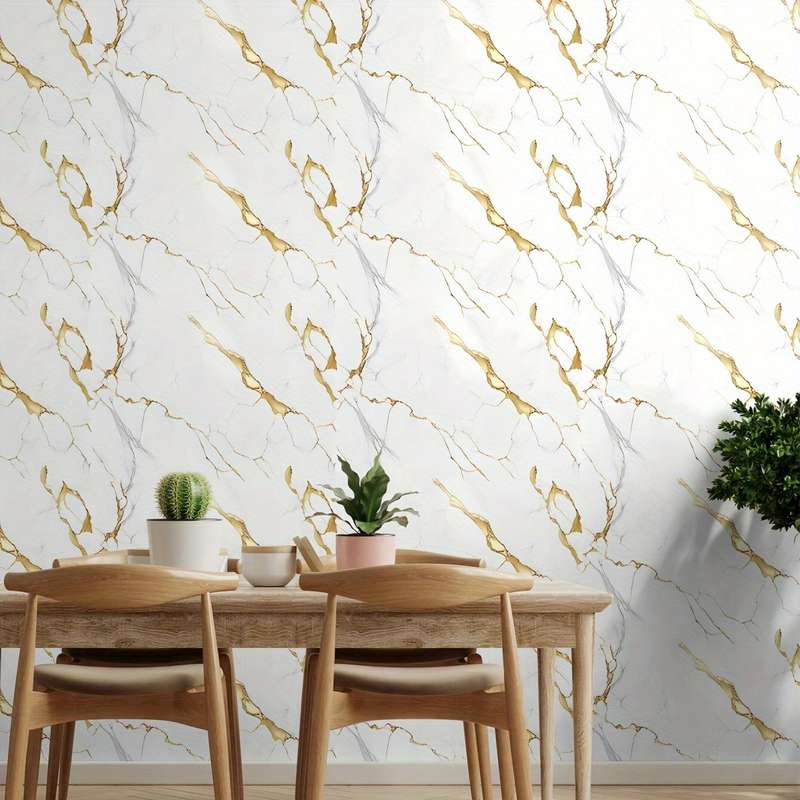1PC Wall StickersWhite Golden Pattern40cmX100cm