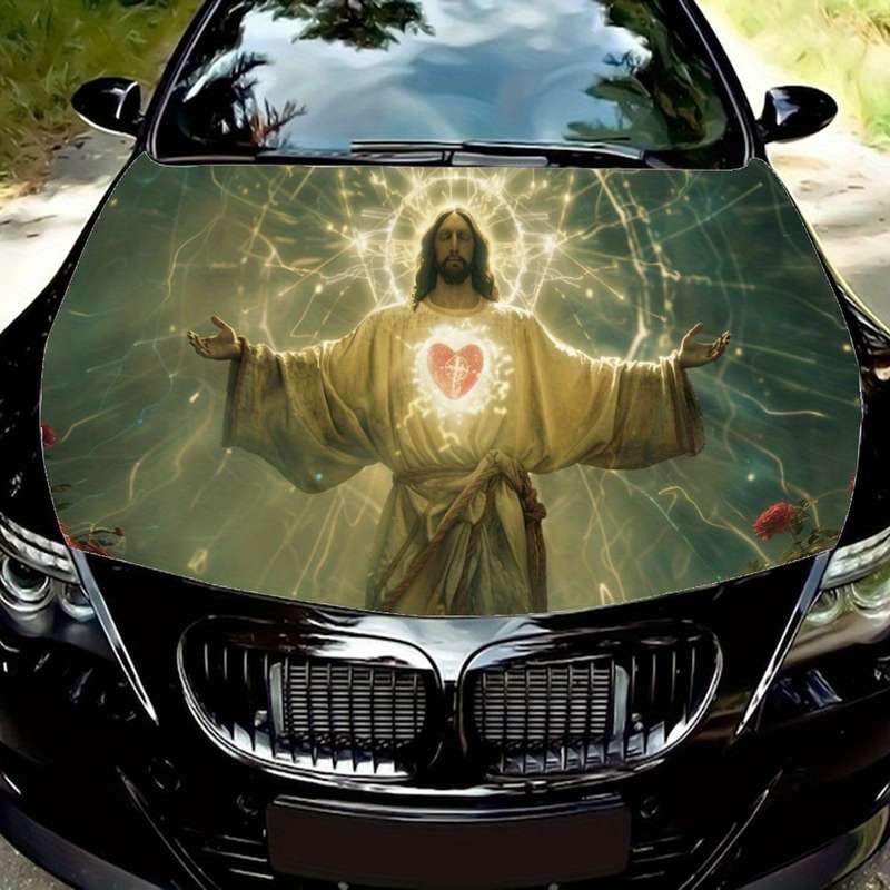 1pc Black Jesus Christian Themed Stickers