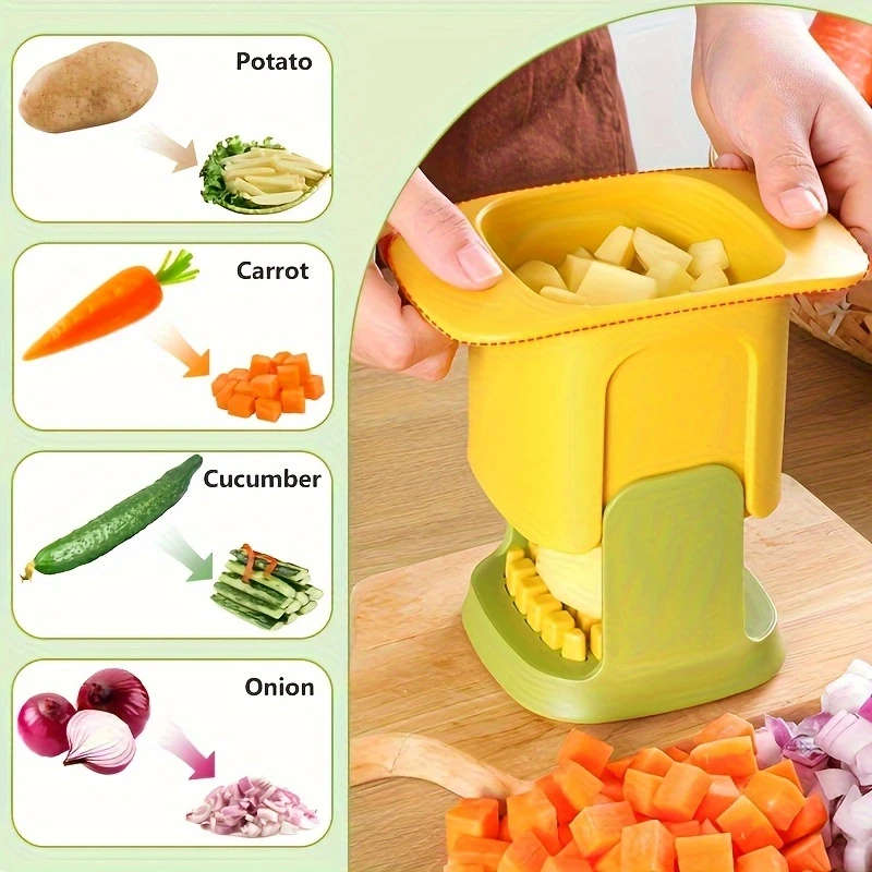 1Pc Capacity Manual Handheld Vegetable Chopper French Fries Maker Color Sent Randomly
